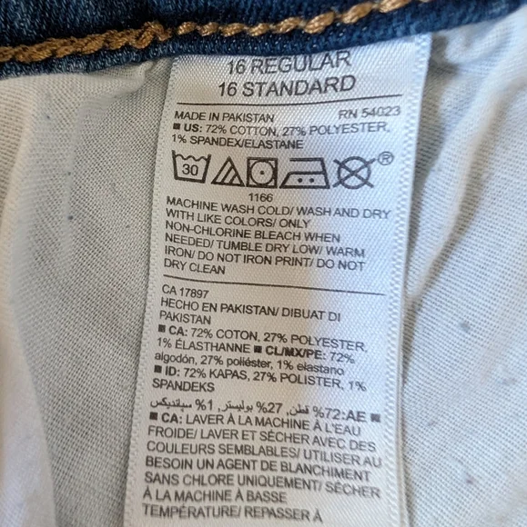 OLD NAVY Denim Jeans Boyfriend Straight Style Medium Wash Size 16 Regular - Picture 5 of 8